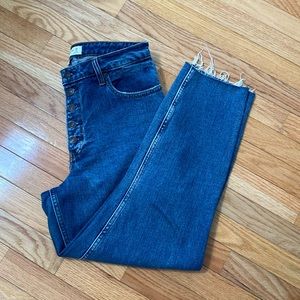 Abercrombie & Fitch The Mom High-Rise Curve Love Jean Button Fly 29/8